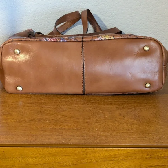 Patricia Nash Tote Drawstring Whitney English Garden Map British Tan - Picture 9 of 15